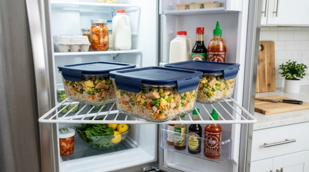 Storing chicken fried rice