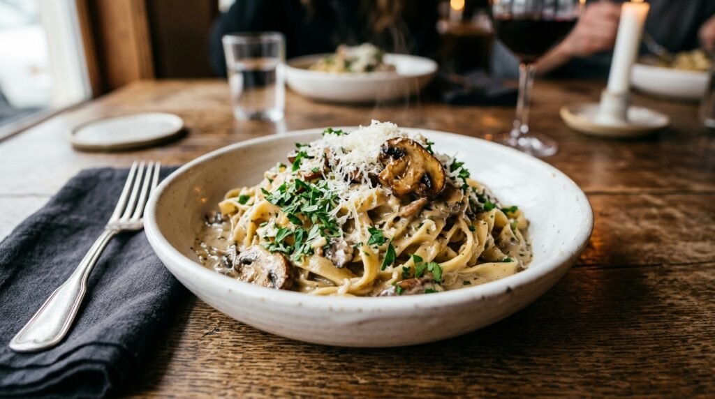 Creamy Mushroom Pasta for Dinner