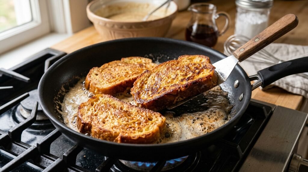 Cooking French Toast in Butter