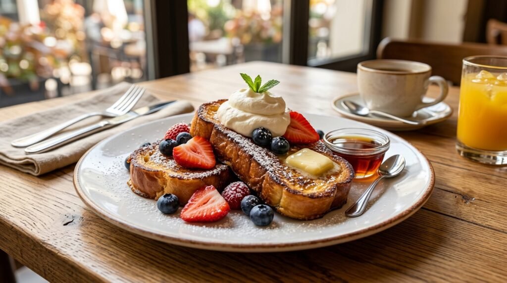 Homemade French Toast with Fresh Berries