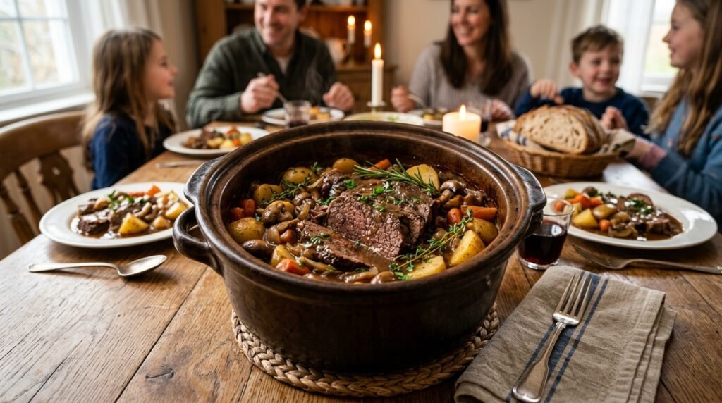 Slow Cooker Pot Roast with Herb Vegetables